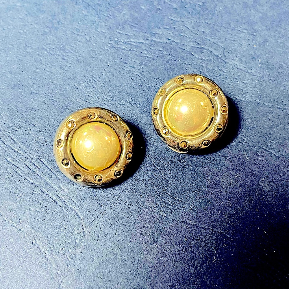 Vtg GA Italy 925 Giorgio Armani sterling marcasite earrings in good condition.